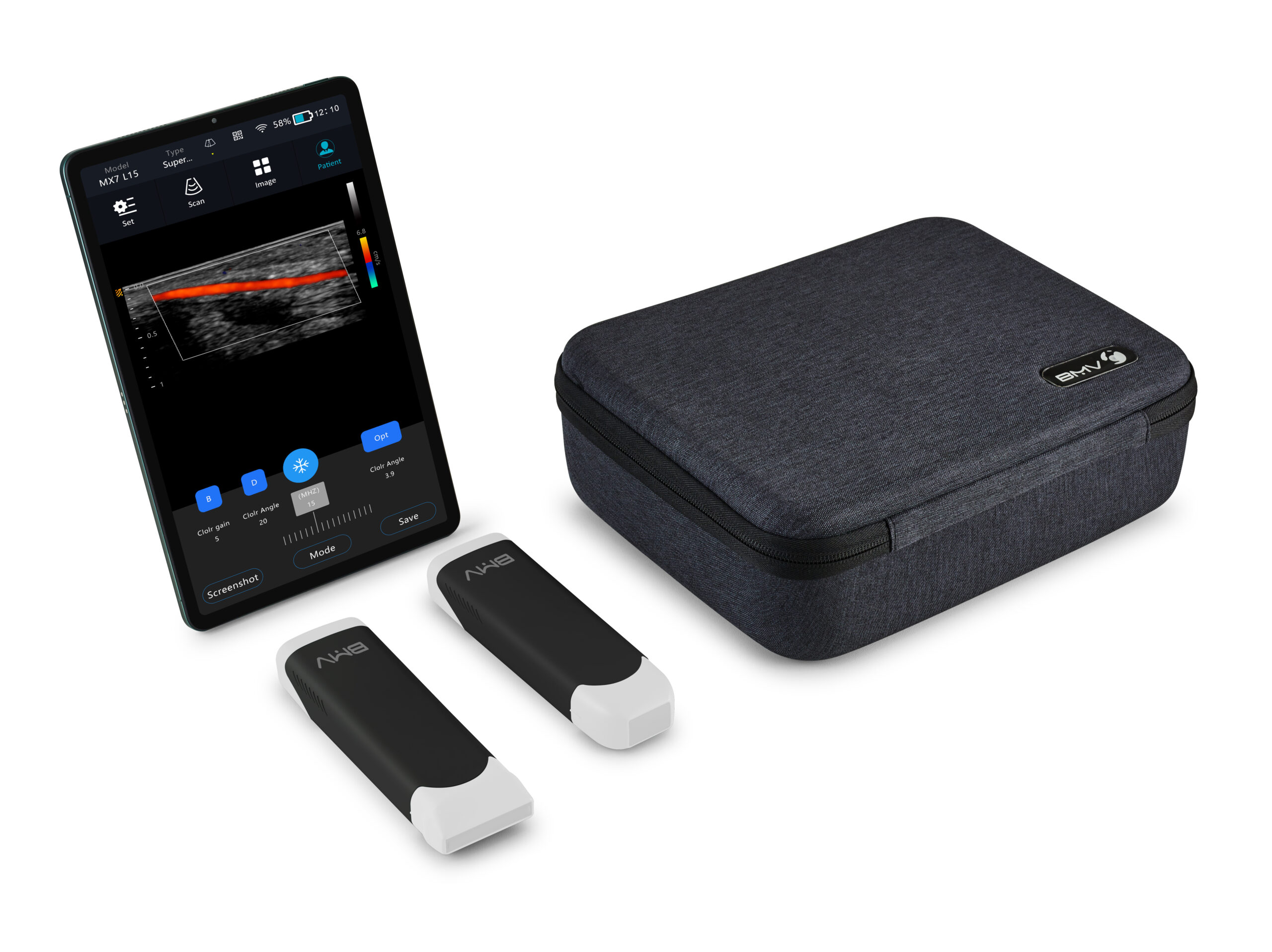 MX7 Series Wireless Handheld Ultrasound Probe – 64-Channel 192-Element Phased Array & Multi-Probe Options - Image 2